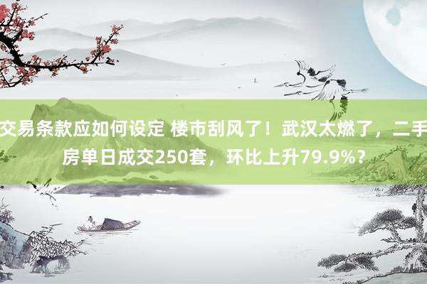 交易条款应如何设定 楼市刮风了！武汉太燃了，二手房单日成交250套，环比上升79.9%？