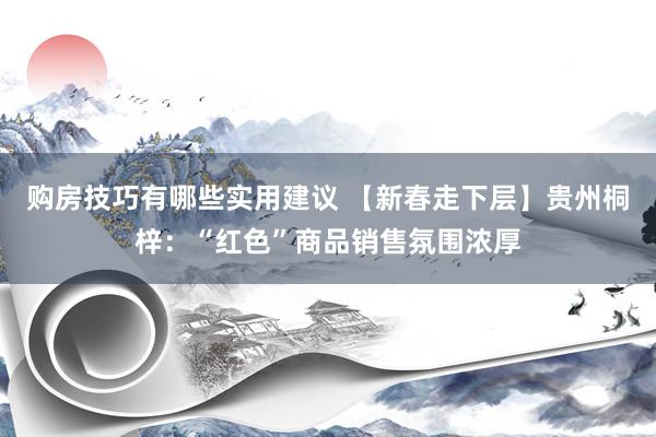 购房技巧有哪些实用建议 【新春走下层】贵州桐梓：“红色”商品销售氛围浓厚