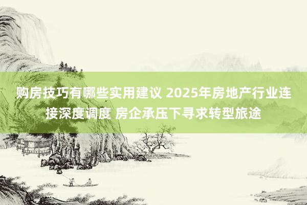 购房技巧有哪些实用建议 2025年房地产行业连接深度调度 房企承压下寻求转型旅途